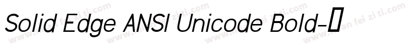 Solid Edge ANSI Unicode Bold字体转换